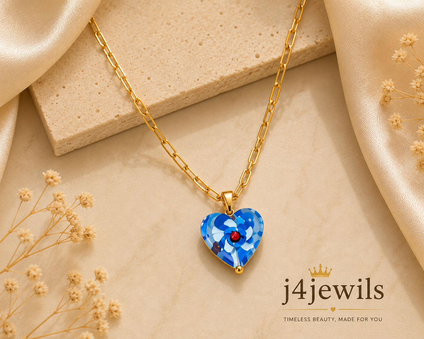 Blue Heart Pendant Necklace 💙
