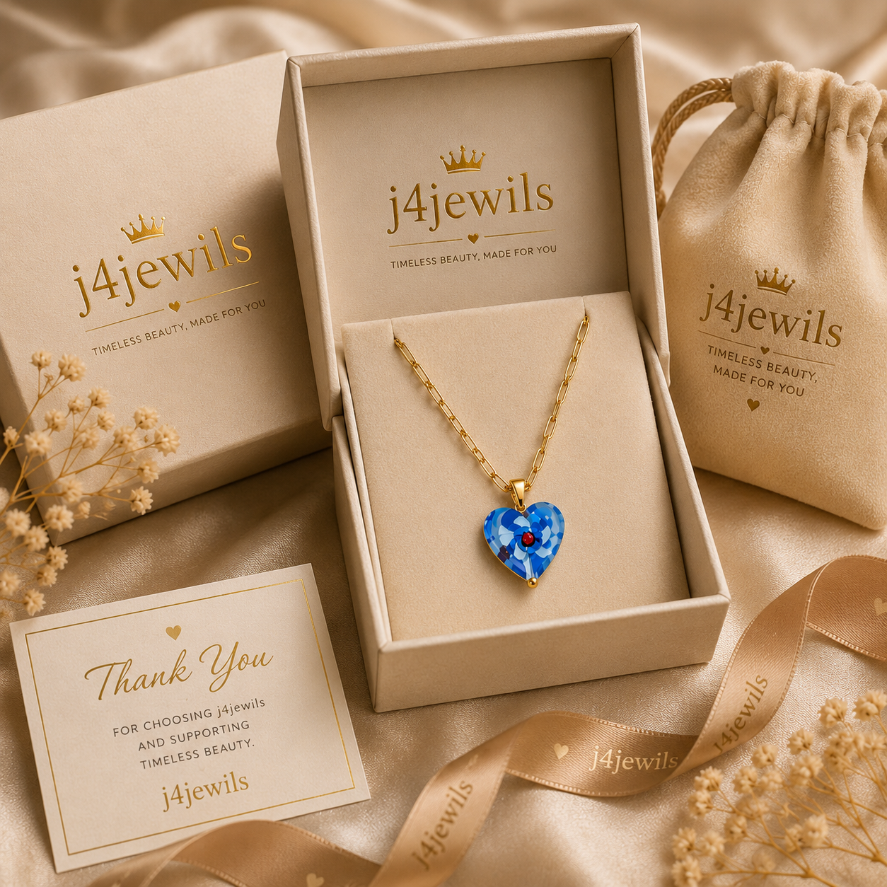 Blue Heart Pendant Necklace 💙